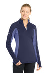 Sport-Tek LST854 Women's Sport-Wick Stretch Contrast 1/4-Zip Pullover