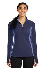 Sport-Tek ®  Women's Sport-Wick ®  Stretch Contrast 1/4-Zip Pullover. LST854 - Sport-Tek LST854