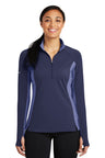 Sport-Tek ®  Women's Sport-Wick ®  Stretch Contrast 1/4-Zip Pullover. LST854 - Sport-Tek LST854