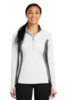 Sport-Tek ®  Women's Sport-Wick ®  Stretch Contrast 1/4-Zip Pullover. LST854 - Sport-Tek LST854