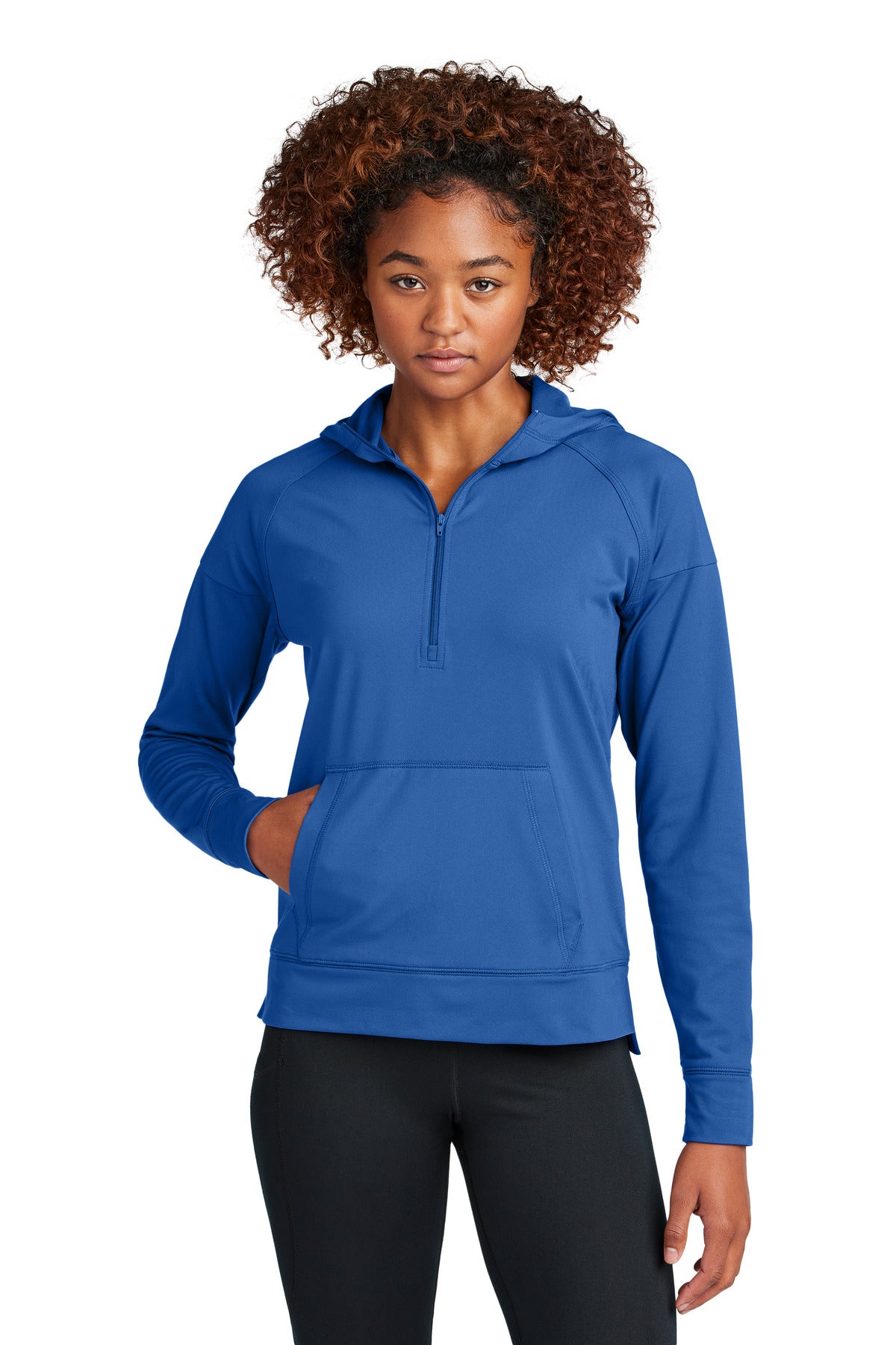 Sport-Tek LST856 Women's Sport-Wick Stretch 1/2-Zip Hoodie