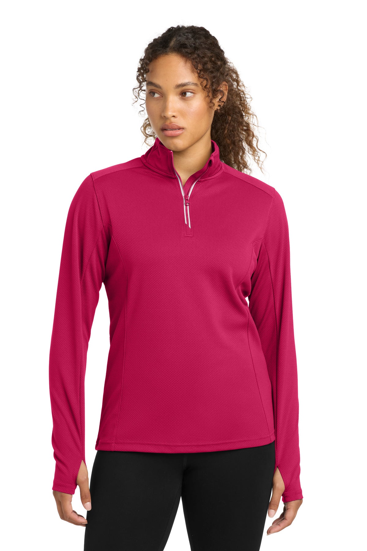 Sport-Tek ®  Women's Sport-Wick ®  Textured 1/4-Zip Pullover.  LST860 - Sport-Tek LST860
