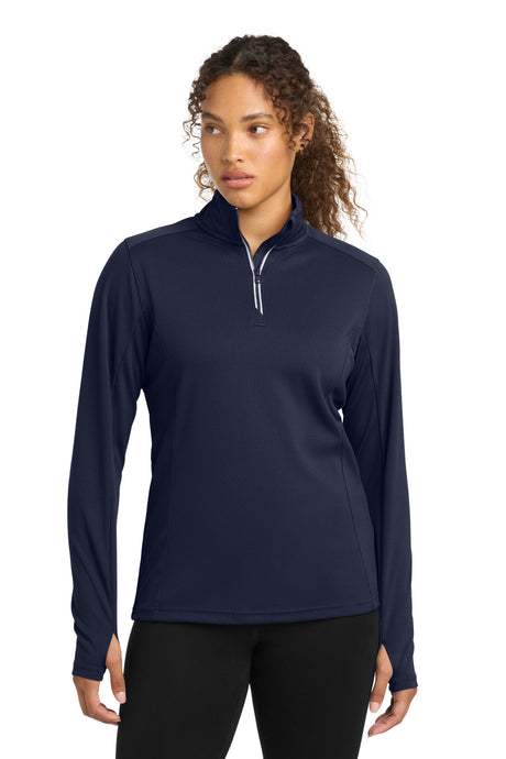 Sport-Tek LST860 Women's Sport-Wick Textured 1/4-Zip Pullover