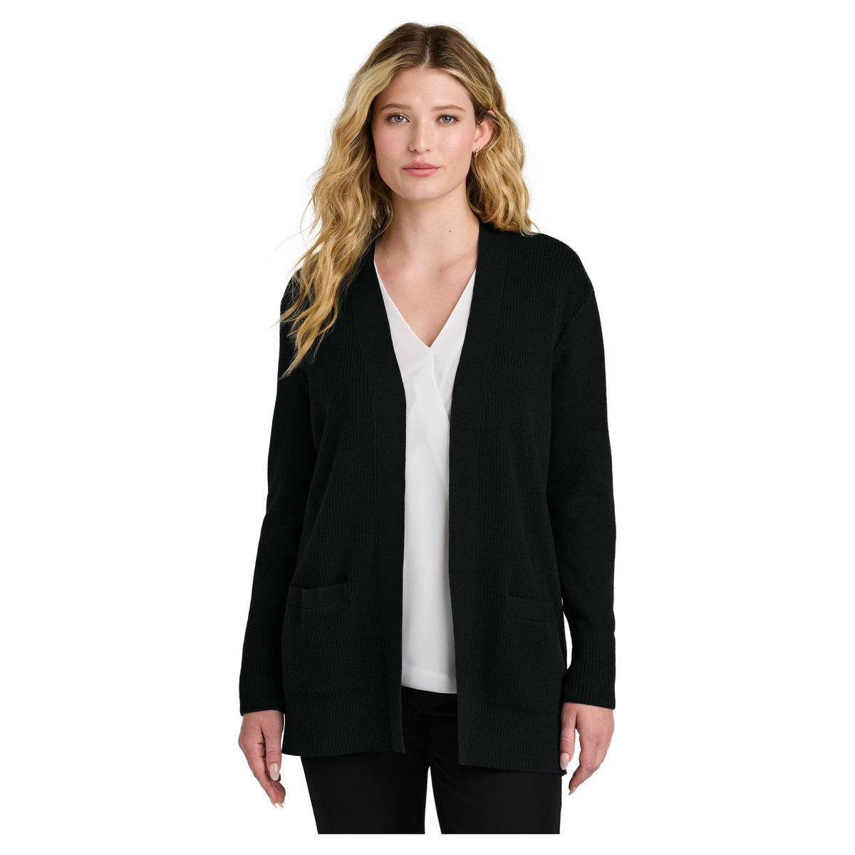 Port Authority ® Women's Easy Care Open-Front Cardigan Sweater LSW2890 - Port Authority LSW2890 Polos/Knits Port Authority Deep Black XS