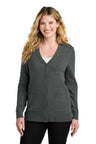Port Authority LSW4150 Women's Easy Care Button-Up Cardigan Sweater | Wholesale