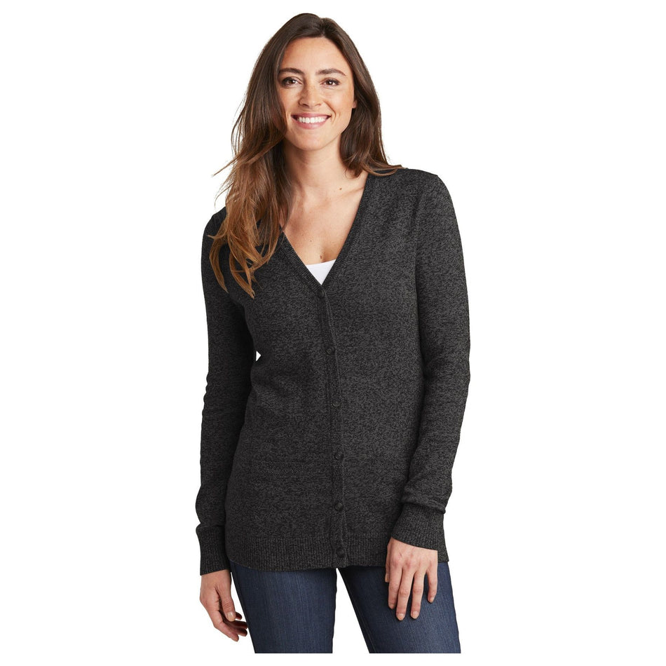 Port Authority  ®  Women's Marled Cardigan Sweater. LSW415 - Port Authority LSW415