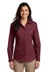 Port Authority ®  Women's Long Sleeve Carefree Poplin Shirt. LW100 - Port Authority LW100