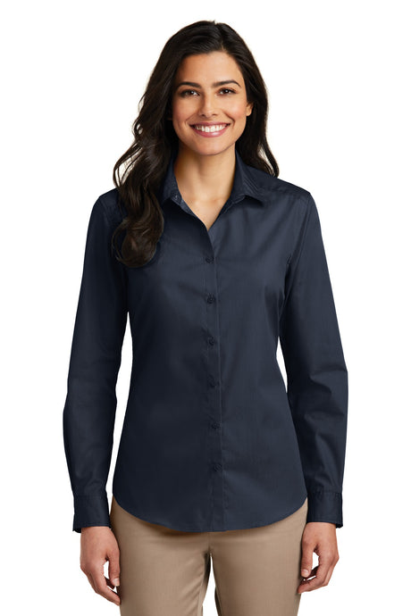 Port Authority ®  Women's Long Sleeve Carefree Poplin Shirt. LW100 - Port Authority LW100