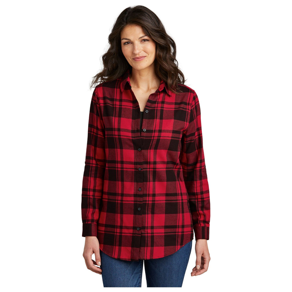 Port Authority ®  Women's Plaid Flannel Tunic . LW668 - Port Authority LW668