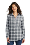 Port Authority ®  Women's Plaid Flannel Tunic . LW668 - Port Authority LW668