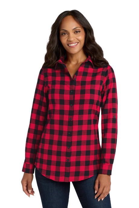 Port Authority ®  Women's Plaid Flannel Tunic . LW668 - Port Authority LW668