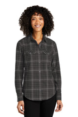 Port Authority ®  Women's Long Sleeve Ombre Plaid Shirt LW672 - Port Authority LW672