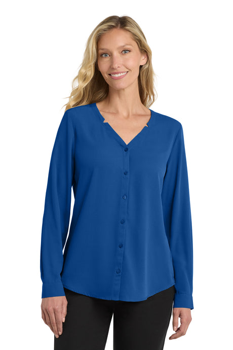 Port Authority LW700 Women's Long Sleeve Button-Front Blouse