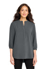 Port Authority LW713 Women's 3/4-Sleeve Textured Crepe Tunic