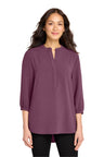 Port Authority LW713 Women's 3/4-Sleeve Textured Crepe Tunic