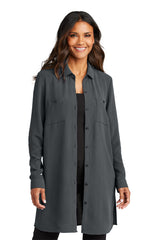 Port Authority LW715 Women's Textured Crepe Long Tunic