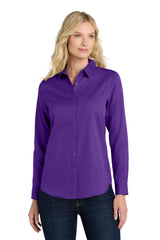 Port Authority ®  Women's Long Sleeve SuperPro React ™ Twill Shirt. LW808 - Port Authority LW808