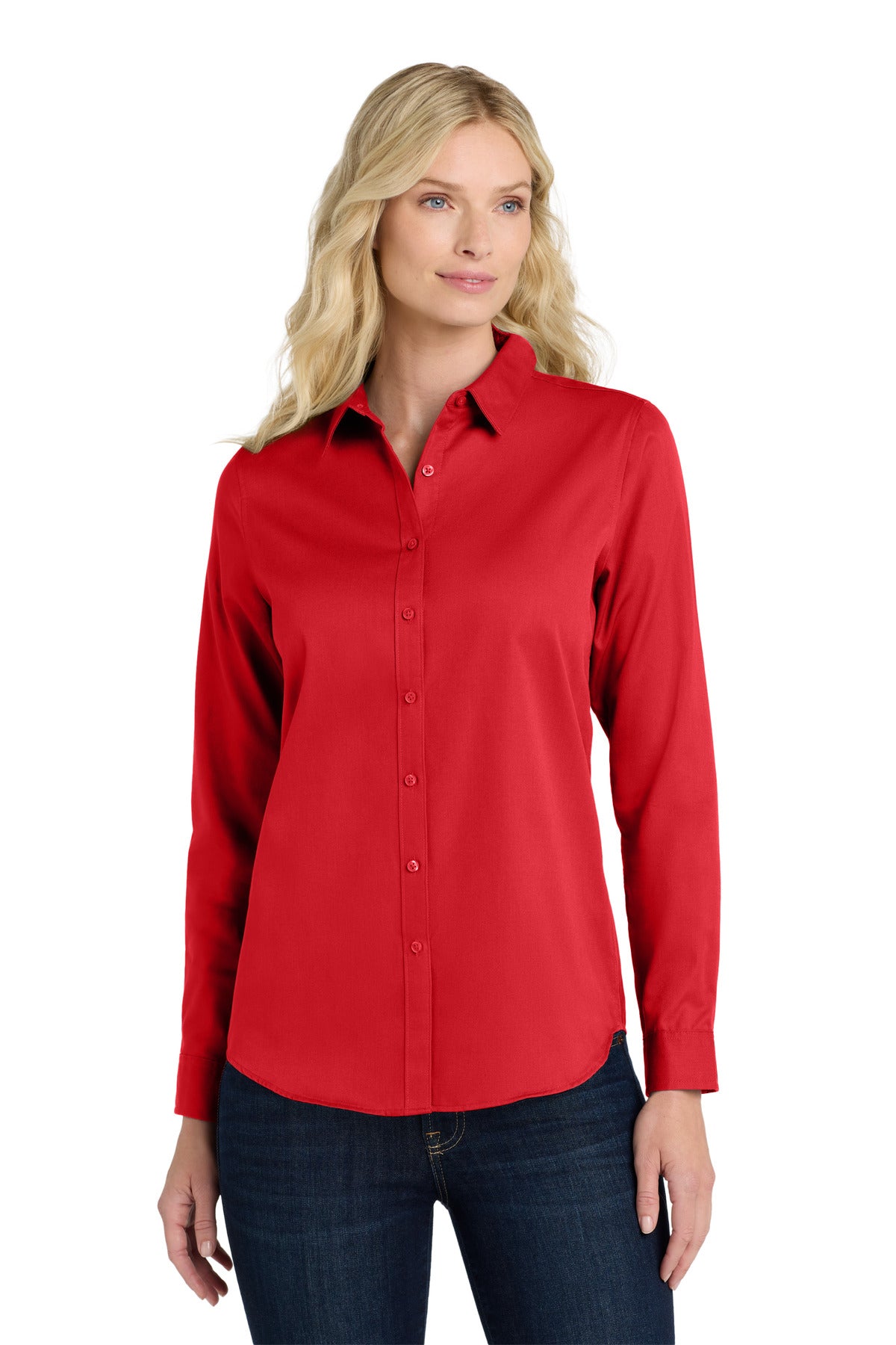 Port Authority ®  Women's Long Sleeve SuperPro React ™ Twill Shirt. LW808 - Port Authority LW808