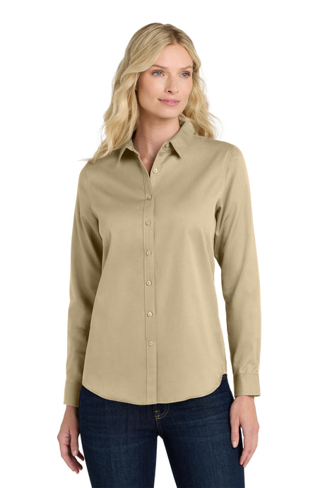 Port Authority ®  Women's Long Sleeve SuperPro React ™ Twill Shirt. LW808 - Port Authority LW808
