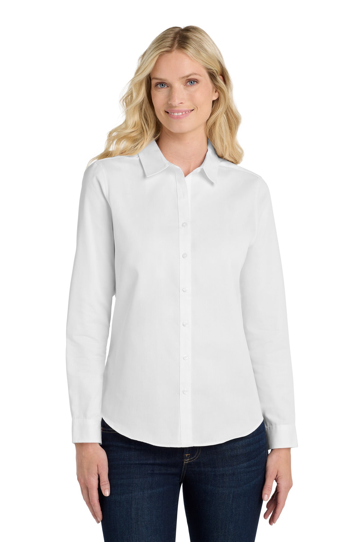 Port Authority ®  Women's Long Sleeve SuperPro React ™ Twill Shirt. LW808 - Port Authority LW808