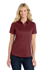 Port Authority ®  Women's Short Sleeve SuperPro React ™ Twill Shirt. LW809 - Port Authority LW809