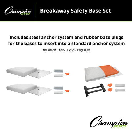 Champion Sports BREAKAWAY SAFETY BASE SET
