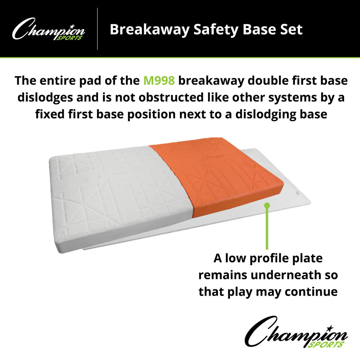 Champion Sports BREAKAWAY SAFETY BASE SET