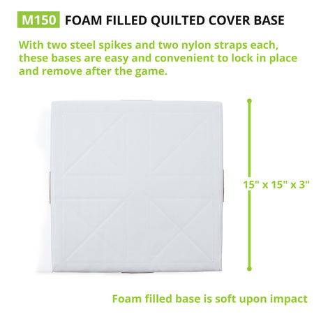 Champion Sports 15" X 15" FOAM FILLED QUILTED COVER BASE SET 2" H X 15" W X 15" L