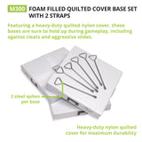 Champion Sports 14" X 14" DELUXE QUILTED COVER BASE SET