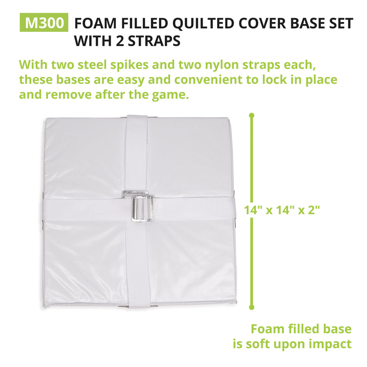 Champion Sports 14" X 14" DELUXE QUILTED COVER BASE SET