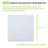 Champion Sports 15" X 15" FOAM FILLED QUILTED COVER BASE SET 2" H X 15" W X 15" L