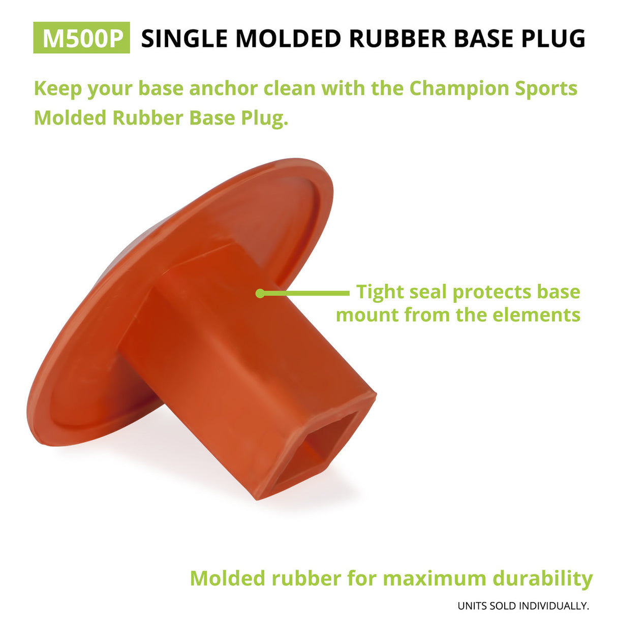 Champion Sports MOLDED RUBBER BASE PLUG