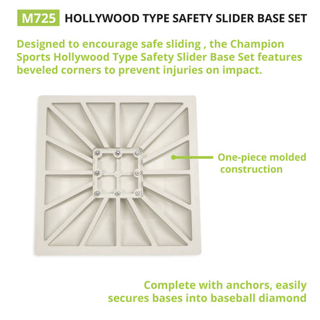 Champion Sports HOLLYWOOD TYPE SAFETY SLIDER BASE SET