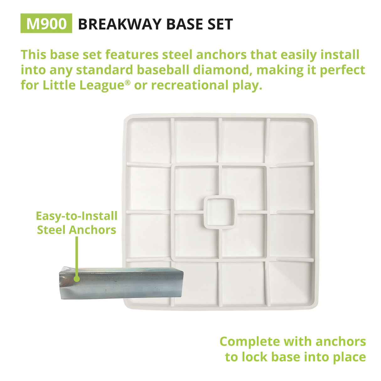Champion Sports BREAKAWAY BASES, SET OF 3