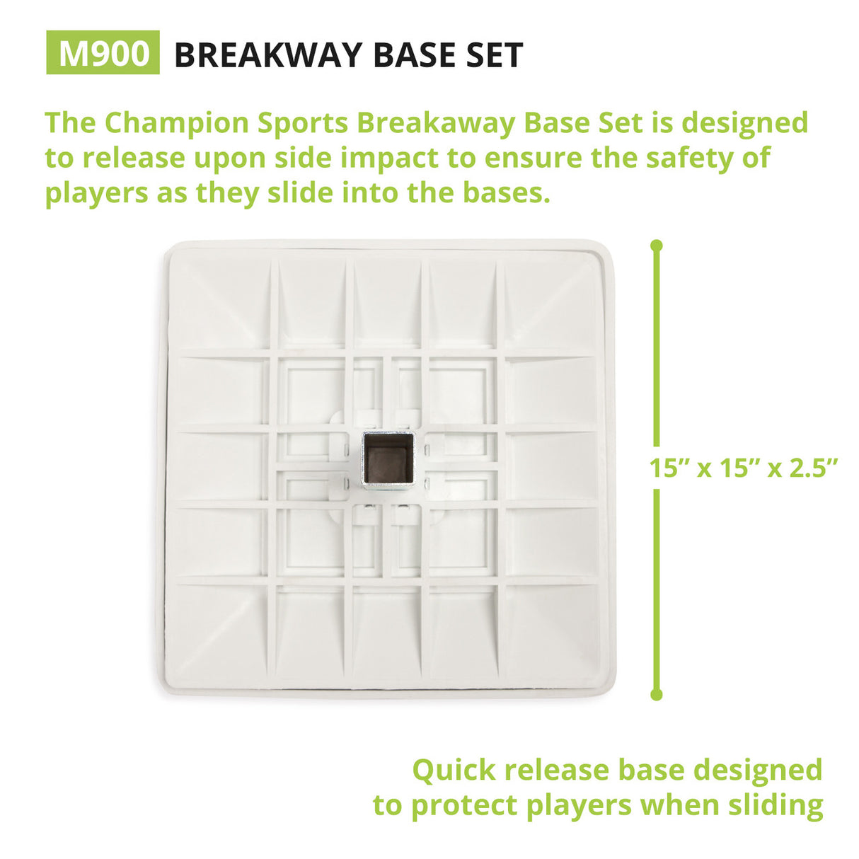 Champion Sports BREAKAWAY BASES, SET OF 3