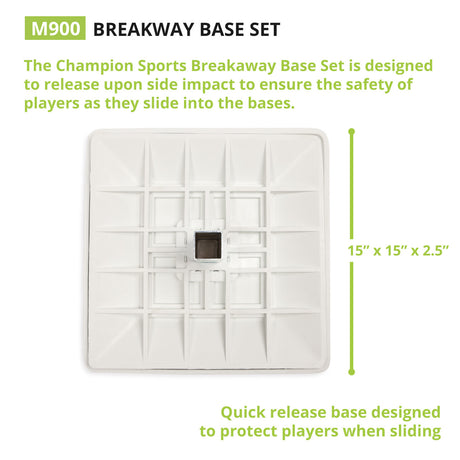 Champion Sports BREAKAWAY BASES, SET OF 3