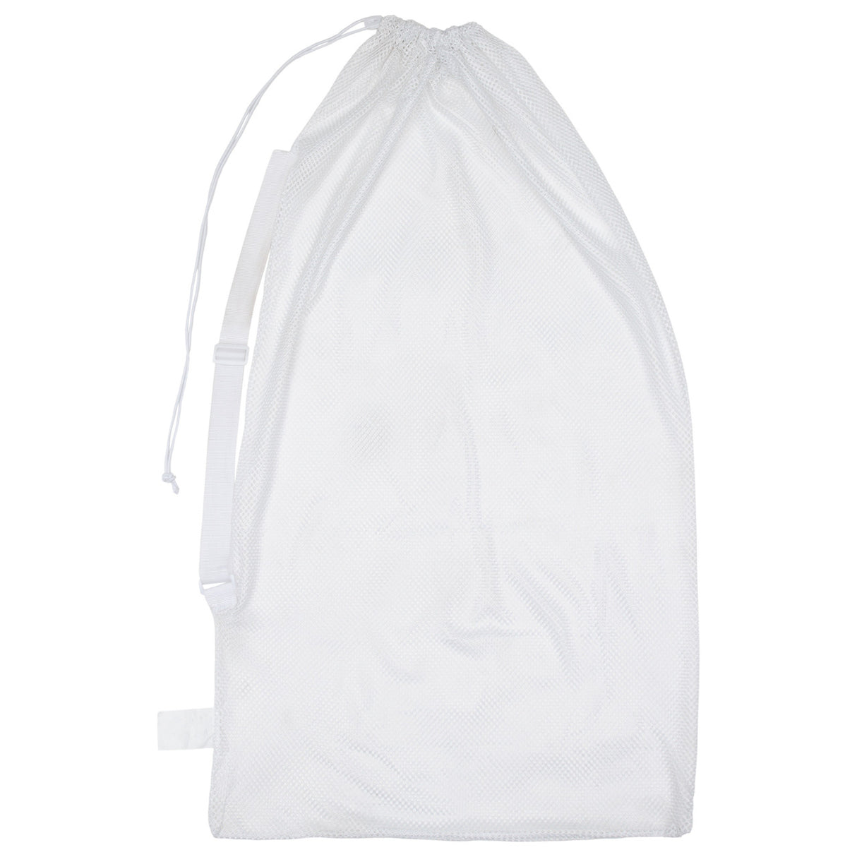 MESH EQUIPMENT BAG WITH SHOULDER STRAP WHITE