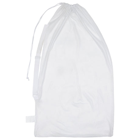 MESH EQUIPMENT BAG WITH SHOULDER STRAP WHITE