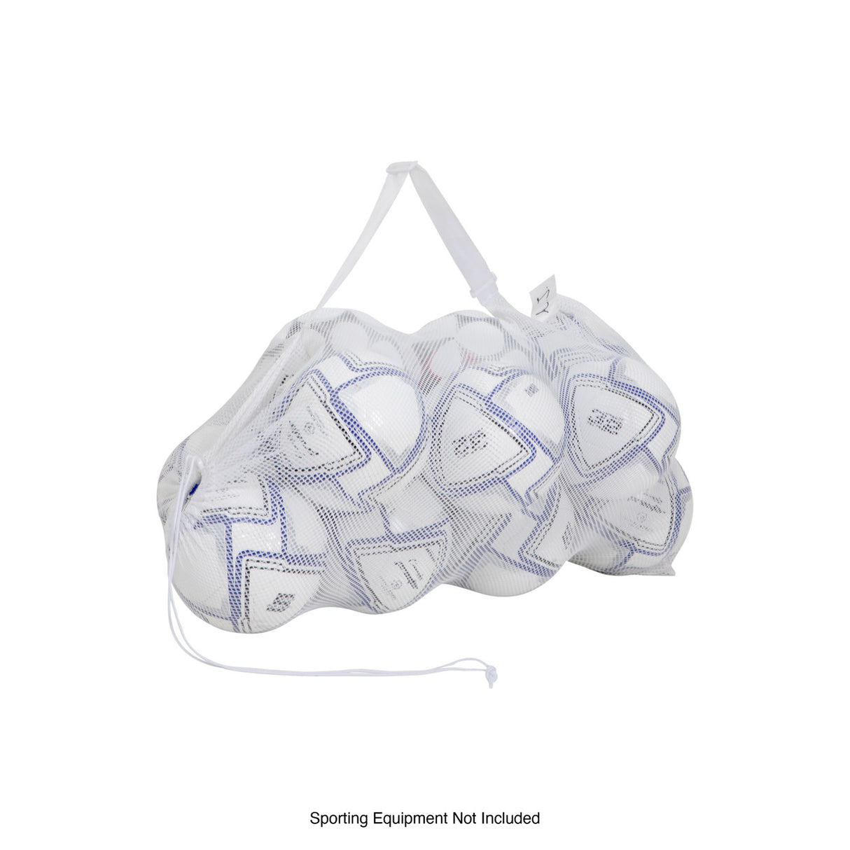 MESH EQUIPMENT BAG WITH SHOULDER STRAP WHITE