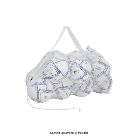 MESH EQUIPMENT BAG WITH SHOULDER STRAP WHITE
