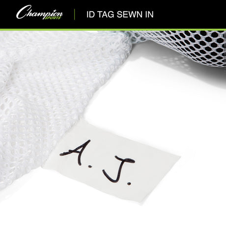 MESH EQUIPMENT BAG WITH SHOULDER STRAP WHITE