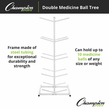 Champion Sports DOUBLE MEDICINE BALL TREE