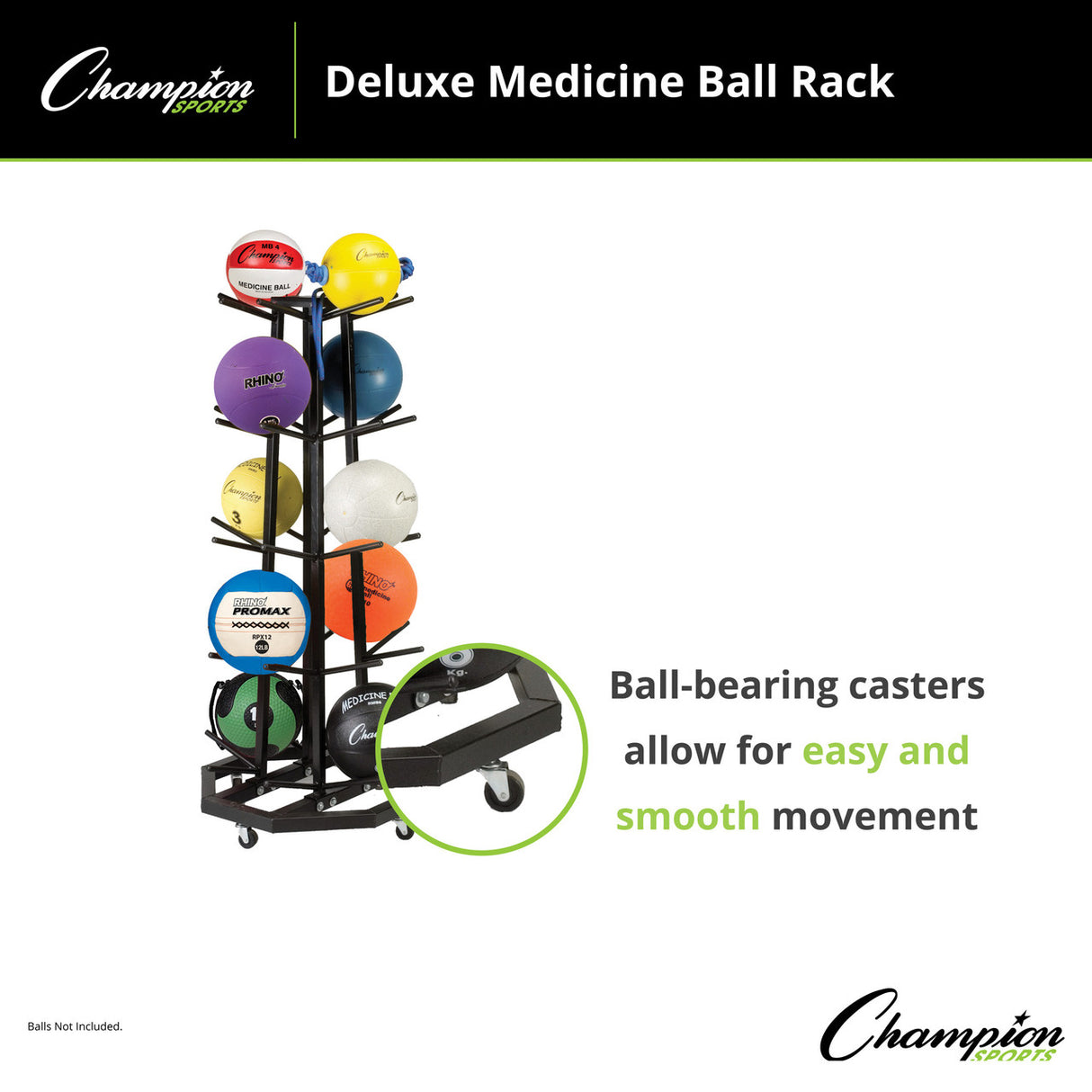Champion Sports DELUXE MEDICINE BALL RACK