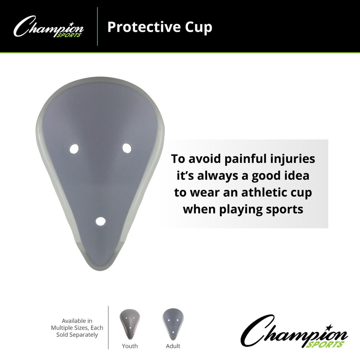 Champion Sports PROTECTIVE ATHLETIC CUP ADULT