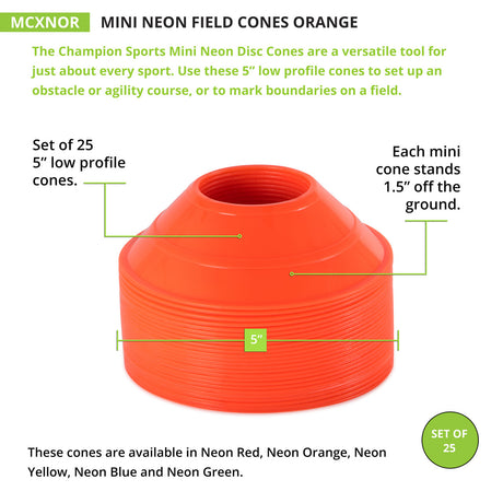Champion Sports MCXBL Mini Neon Field Cones Neon Blue