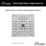 Champion Sports BOLCO STYLE MAJOR LEAGUE BASE SET