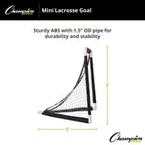 Champion Sports MINI LACROSSE GOAL