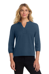 Mercer+Mettle ®  Women's Stretch Crepe 3/4-Sleeve Blouse MM2011 - Mercer+Mettle MM2011