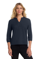 Mercer+Mettle ®  Women's Stretch Crepe 3/4-Sleeve Blouse MM2011 - Mercer+Mettle MM2011