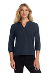 Mercer+Mettle ®  Women's Stretch Crepe 3/4-Sleeve Blouse MM2011 - Mercer+Mettle MM2011